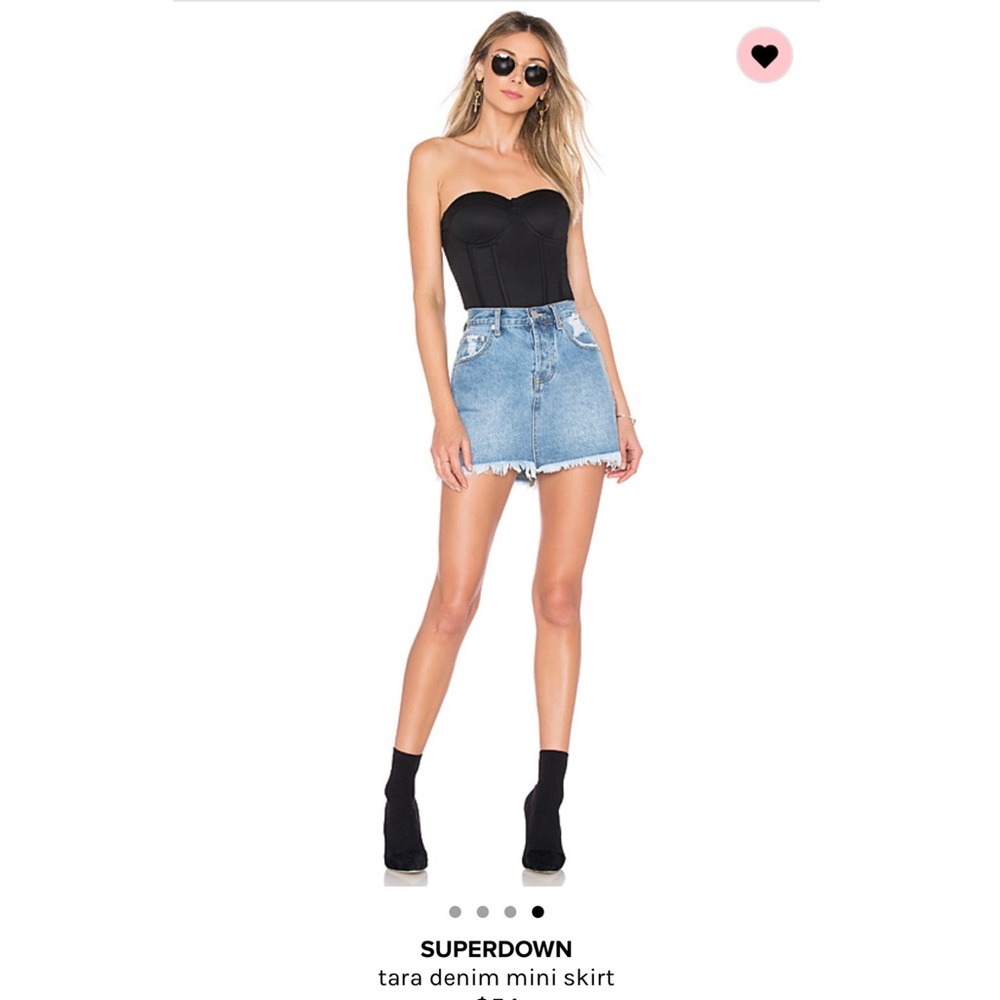 Superdown Tara Denim Mini Skirt Sz 27